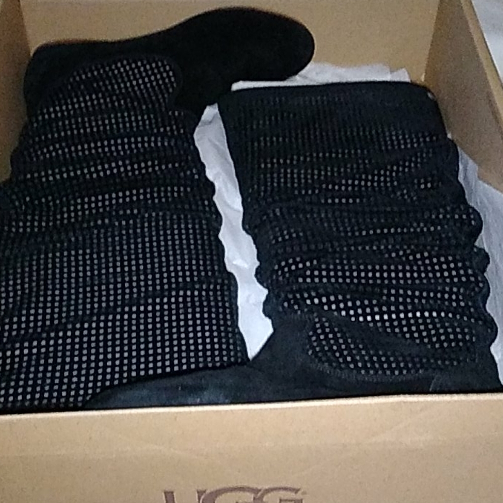 UGG Perforated suede & sheepskin lined boots